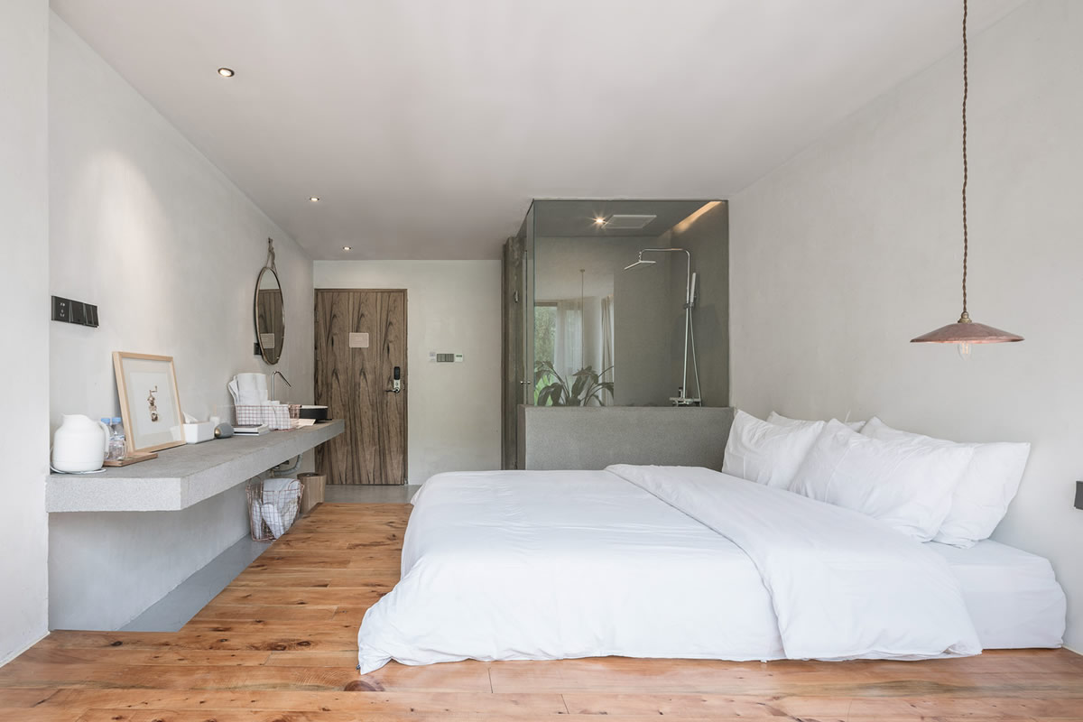 原生態(tài)素色風(fēng)格民宿客房裝修設(shè)計(jì)(圖3) 原生態(tài)素色風(fēng)格民宿客房裝修設(shè)計(jì)(圖3)