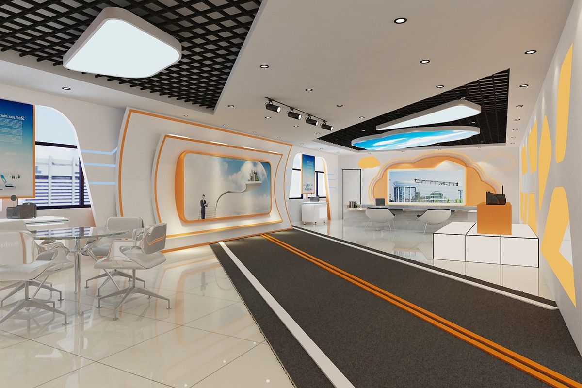 文康科技600平方現(xiàn)代橙色展廳裝修(圖1) 文康科技600平方現(xiàn)代橙色展廳裝修(圖1)