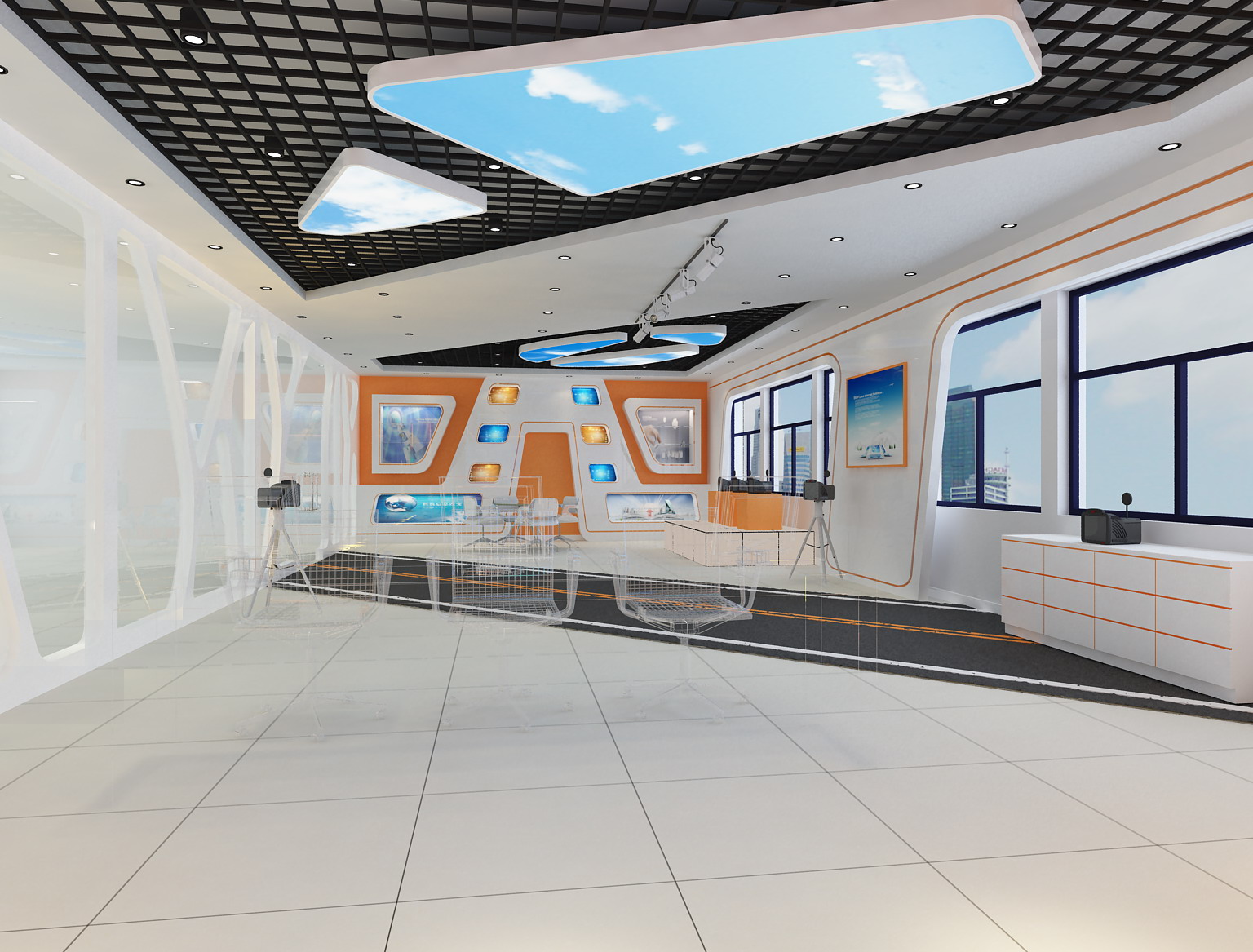 文康科技600平方現(xiàn)代橙色展廳裝修(圖4) 文康科技600平方現(xiàn)代橙色展廳裝修(圖4)