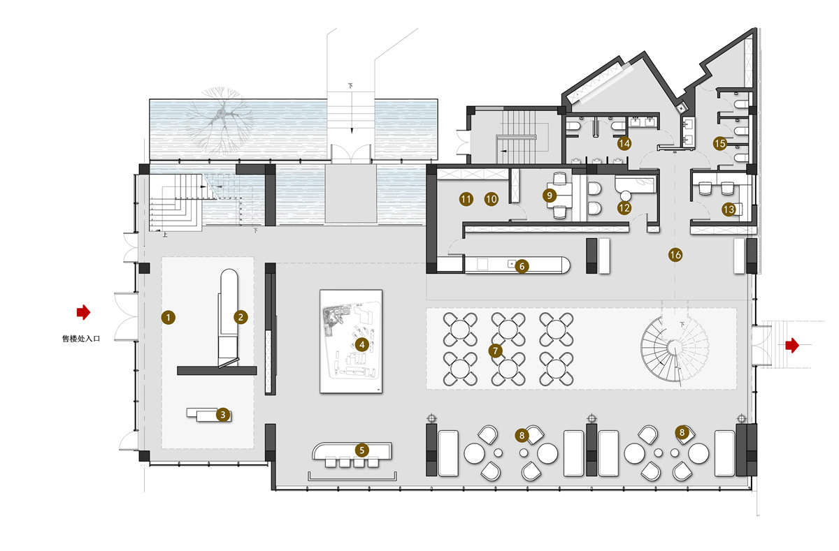 寧國·中梁翡翠天樾售樓部現(xiàn)代風格裝飾裝修工程(圖1)